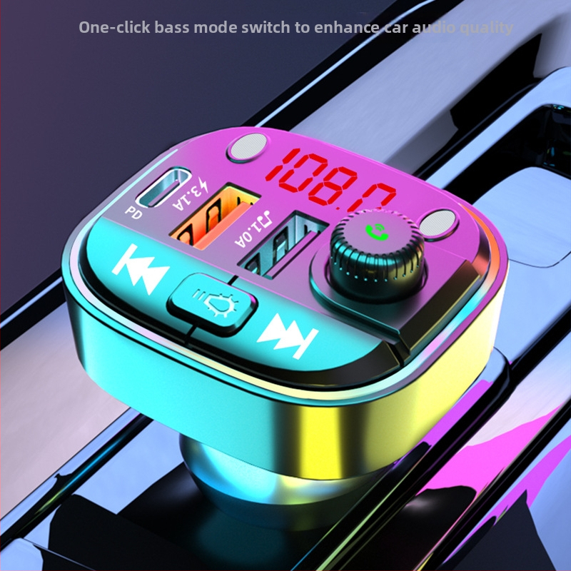 T13 auto nabíjačka s Bluetooth prehrávaním a Hands-free, PD rýchle nabíjanie, 12-24V, USB/TF/FM