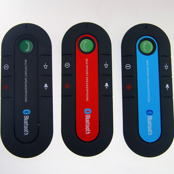 Безжичен автомобилен Bluetooth хендс-фри комплект със монтаж на козирка и музикален плеър — Bluetooth изход, 5V захранване, монтаж с клип за козирка