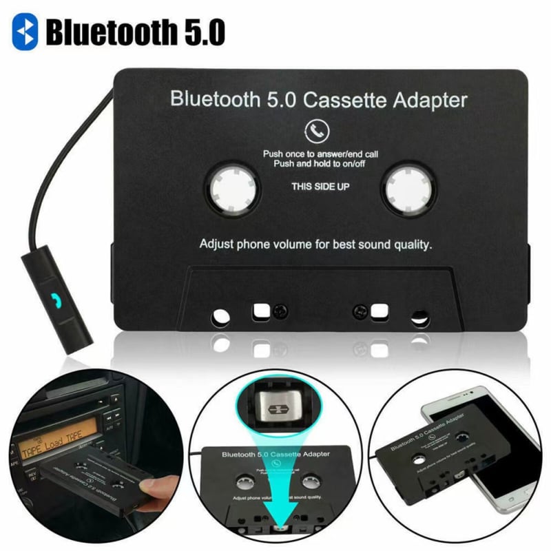 Automobilski Bluetooth pretvarač kasete MP3 player, model E00011, marka ekeai, ABS materijal, napajanje 5V
