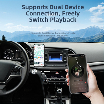 Automobilový Bluetooth hands-free prijímač s podporou USB disku, napájanie 5V, kábel 1.2 m, rozsah 20 Hz-20 kHz, hluk >90 dB