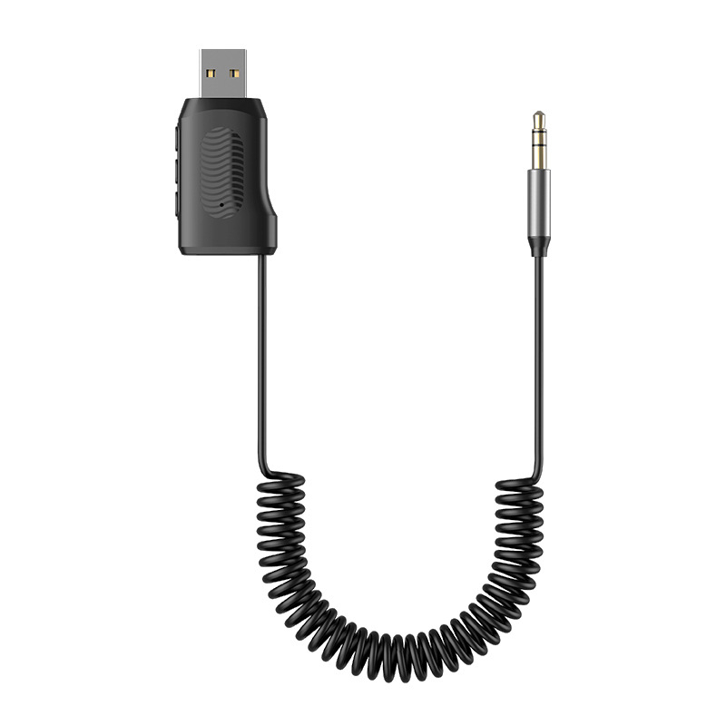 Автомобилен Bluetooth приемник за свободни ръце с поддръжка на USB флаш памет, 5V захранване, кабел 1.2 m, диапазон 20 Hz-20 kHz, шум >90 dB