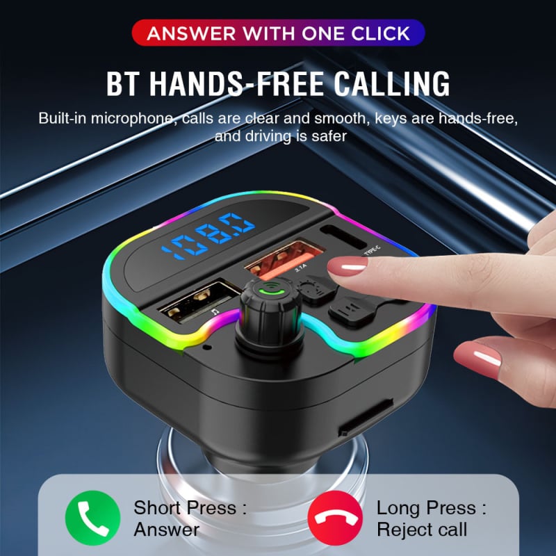 Automobilski Bluetooth MP3 player s Hands-Free pozivom, USB MP3 reprodukcija, 2,0-inčni zaslon, 12V napajanje, model M53