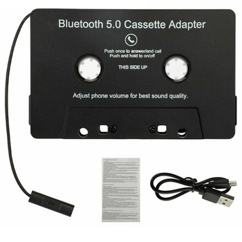 Autó Bluetooth kazetta konverter – MP3, Hands-Free Bluetooth, 8 órás lejátszás, 5V tápegység, ABS