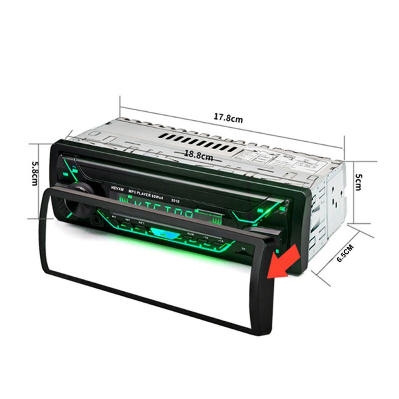 Auto MP3 player s Bluetooth Hands-Free, FM radio, podrška USB flash, model 3010, napajanje 12V vozila