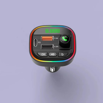 Automobilski Bluetooth prijemnik s Hands-Free i FM transmiterom, dvostruki USB punjač, upaljač (Model L01, 12V, USB MP3, monohromatski zaslon)