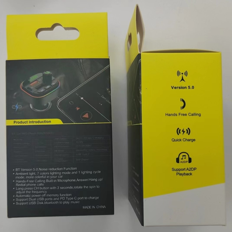 Automobilski Bluetooth prijemnik s Hands-Free i FM transmiterom, dvostruki USB punjač, upaljač (Model L01, 12V, USB MP3, monohromatski zaslon)