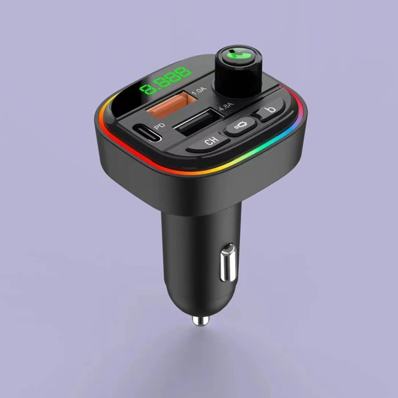 Automobilski Bluetooth prijemnik s Hands-Free i FM transmiterom, dvostruki USB punjač, upaljač (Model L01, 12V, USB MP3, monohromatski zaslon)