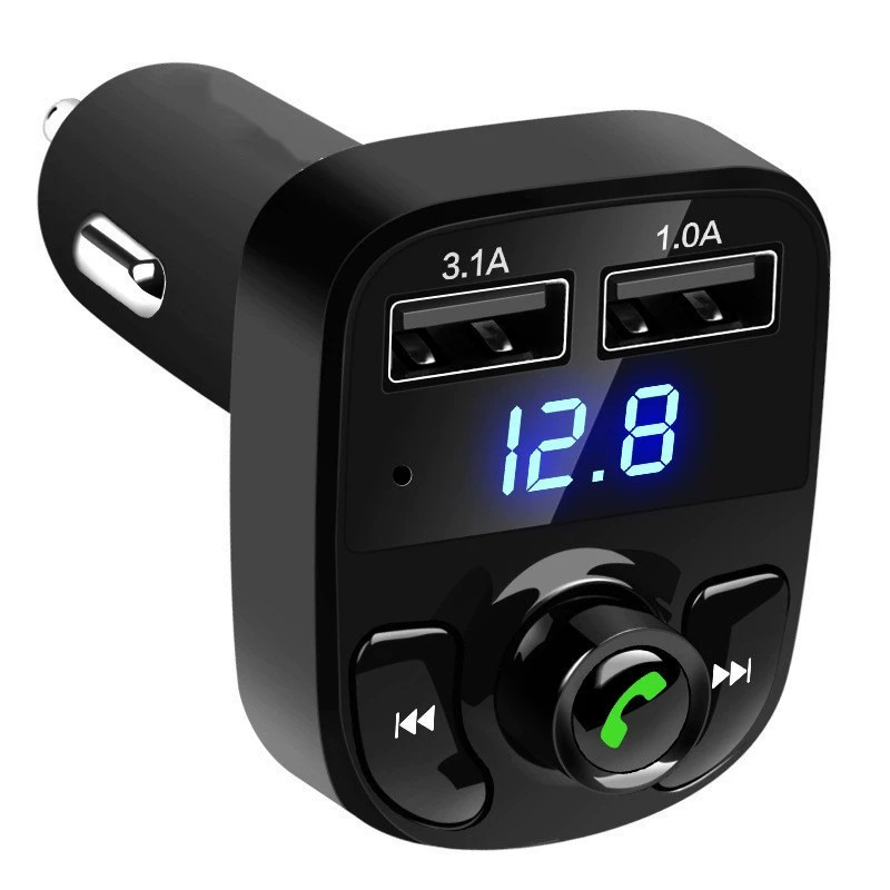 X8 automobilski Bluetooth prijemnik s hands-free razgovorom i MP3 reprodukcijom, USB napajanje 12–24V