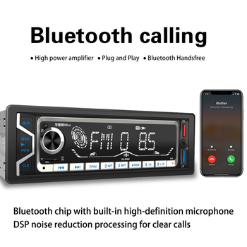 MP3 radio za automobil s velikim zaslonom, Bluetooth za hands-free pozive, USB punjenje, reprodukcija kartica i DSP automobilski zvuk