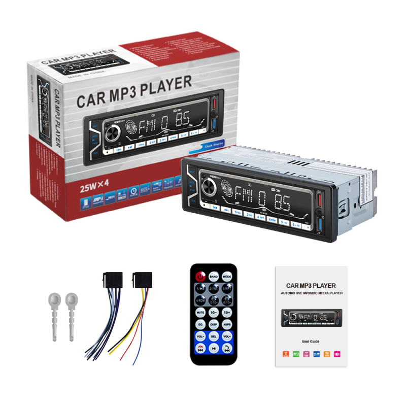 MP3 radio za automobil s velikim zaslonom, Bluetooth za hands-free pozive, USB punjenje, reprodukcija kartica i DSP automobilski zvuk
