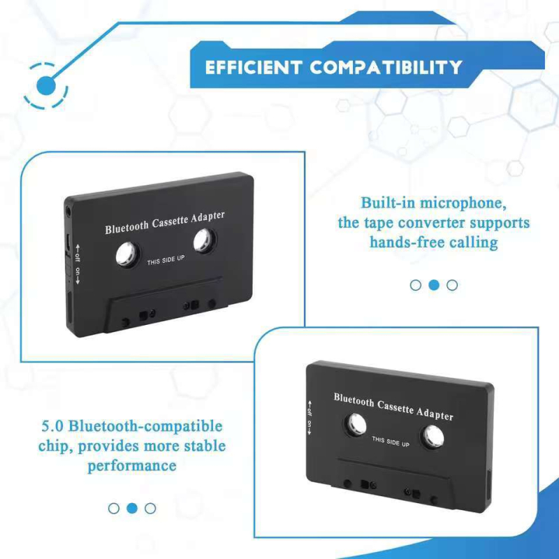 BT003 Auto Bluetooth pretvarač za kazetu MP3 – dvokanalni stereo, ABS