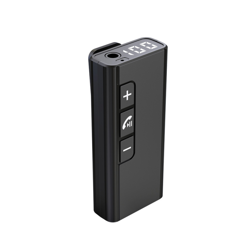 GR13 Bluetooth prijemnik s digitalnim zaslonom za automobil — 3,5 mm AUX, Plug and Play, Bluetooth 5.1, domet 10 m