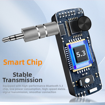 Automobilski bežični Bluetooth prijemnik s AUX 3,5 mm, model T66, Bluetooth 5.3, plug-and-play, domet 10 m