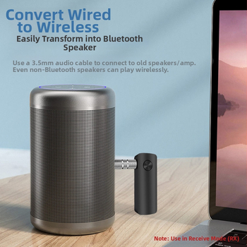 Automobilski bežični Bluetooth prijemnik s AUX 3,5 mm, model T66, Bluetooth 5.3, plug-and-play, domet 10 m