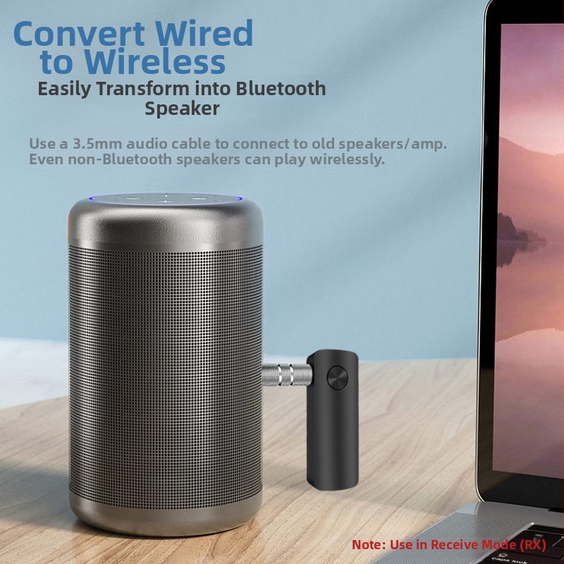 Automobilski bežični Bluetooth prijemnik s AUX 3,5 mm, model T66, Bluetooth 5.3, plug-and-play, domet 10 m
