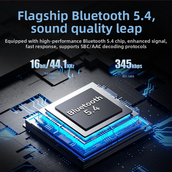 Automobilový Bluetooth prijímač A5R, Bluetooth 5.4, rozhranie 3,5 mm/Type-C, plug‑and‑play, externé napájanie, dosah až 20 m