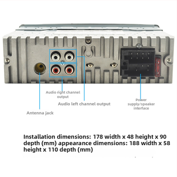 MP3 prehrávač do auta s Bluetooth, slot na kartu, OLED displej, 12V napájanie, model 6900