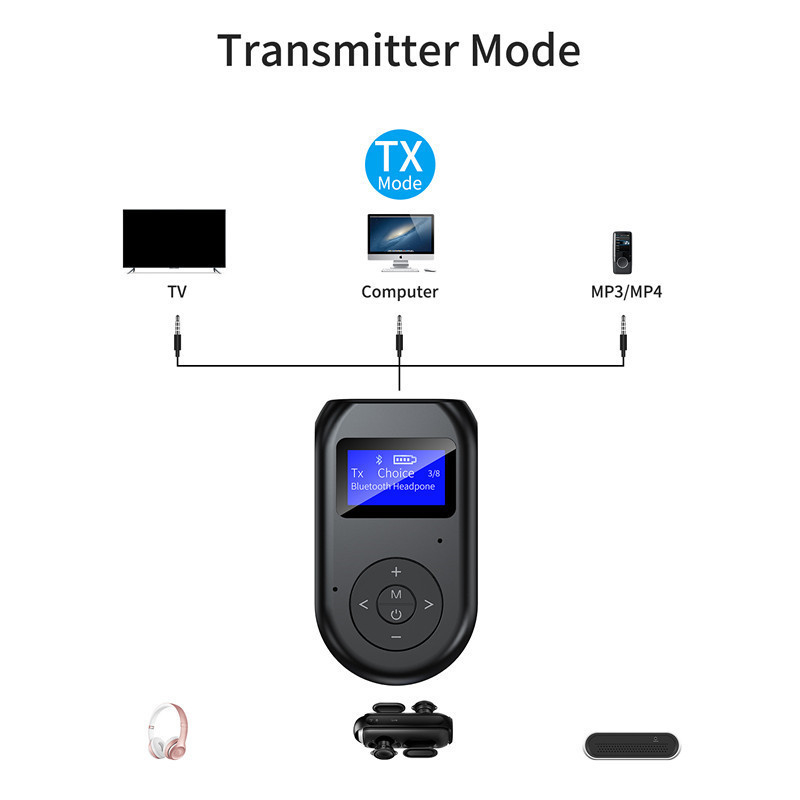 BT-11 AUX Bluetooth 5.0 auto adapter, AUX sučelje, Plug-and-Play, domet 10 m