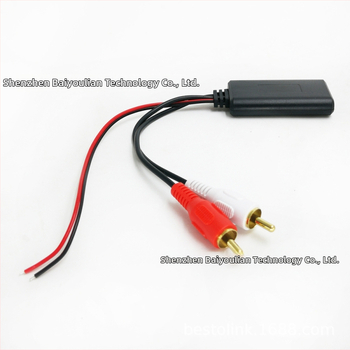 Automobilinis Bluetooth imtuvas su 2 RCA išvestimis (kairė/dešinė), Bluetooth 5.0, 12V maitinimas