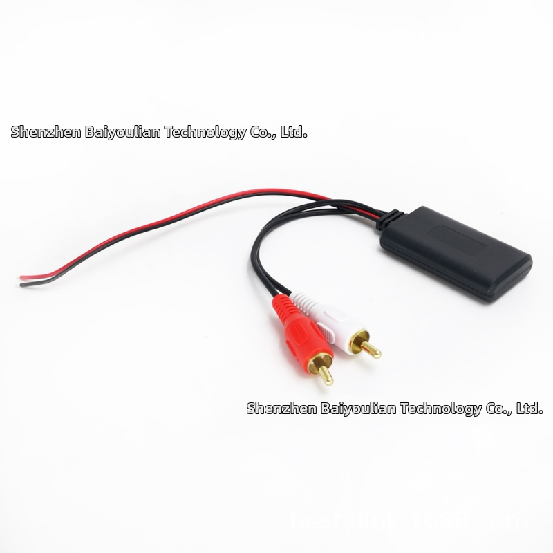 Automobiļu Bluetooth uztvērējs ar 2 RCA izejām (kreisā/labā), Bluetooth 5.0, 12V barošanas avots
