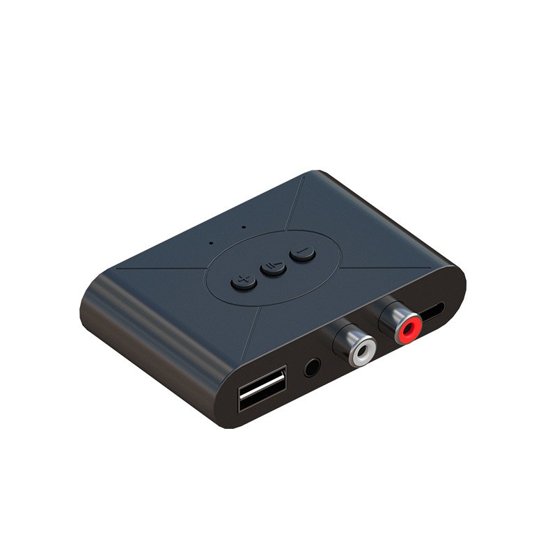 NFC Bluetooth автомобилен приемник за хендс‑фри и USB музика, Bluetooth 5.3, Type‑C интерфейс, Plug‑and‑Play, външно захранване, кабел 0.8 м