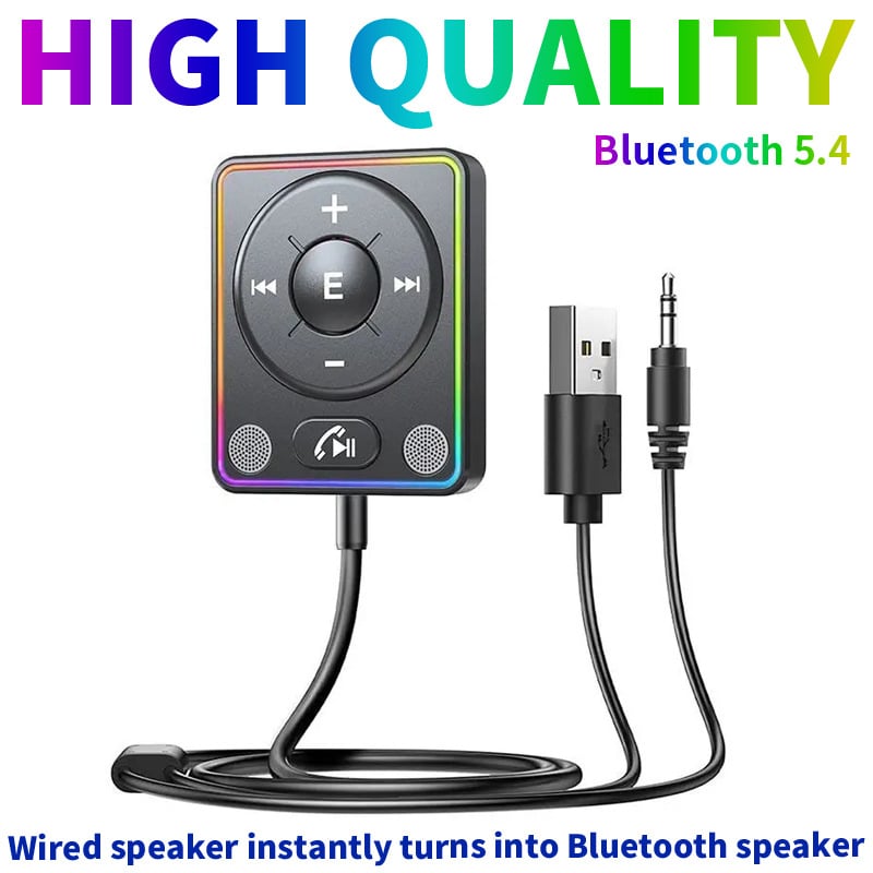 R60 Bluetooth приемник, 3,5 мм AUX, USB интерфейс, Bluetooth 5.4, TF карта за възпроизвеждане