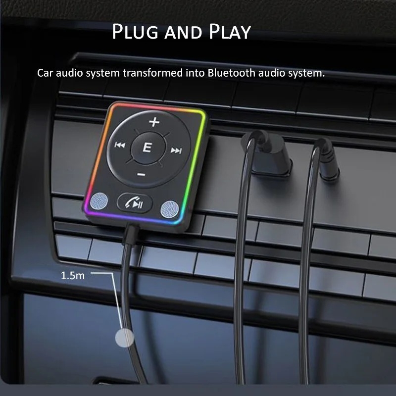 R60 Bluetooth приемник, 3,5 мм AUX, USB интерфейс, Bluetooth 5.4, TF карта за възпроизвеждане