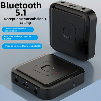 BT-22 Automobilinis Bluetooth garso siųstuvas–priimtuvas – Bluetooth 5.1, 3,5 mm jungtis, Plug-and-Play, išorinis maitinimas