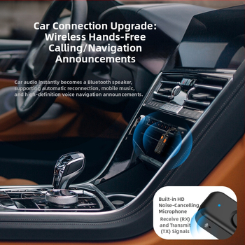 Autoh Bluetooth 5.4 prijímač/vysielač 2v-1, 3,5 mm audio adaptér, hands-free volanie, Plug-and-Play