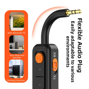 Autoh Bluetooth 5.4 prijímač/vysielač 2v-1, 3,5 mm audio adaptér, hands-free volanie, Plug-and-Play