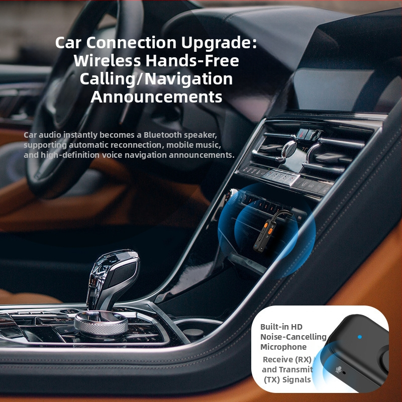 Autoh Bluetooth 5.4 prijímač/vysielač 2v-1, 3,5 mm audio adaptér, hands-free volanie, Plug-and-Play