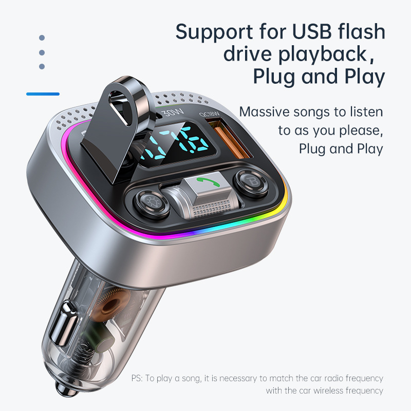 MP3 player auto T21 cu redare USB, radio FM, alimentare 12-24V, ecran monocrom