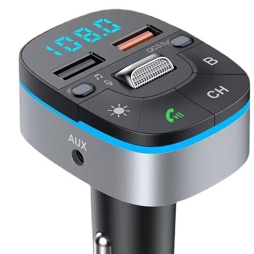 Auto Bluetooth MP3 player s FM transmiterom, kristalno jasni pozivi, model T75, QC3.0 brzo punjenje, napajanje 12-24V, 1,1-inčni mono zaslon