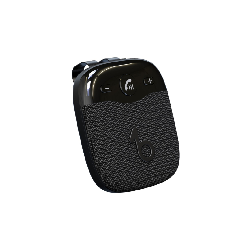 Bežični Bluetooth zvučnik za auto na parasolar s hands-free pozivima, Bluetooth 5.5, AUX ulaz 3,5 mm, Plug‑and‑Play
