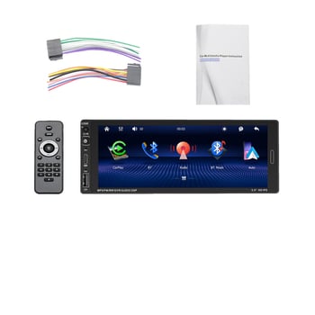 Kablirani CarPlay head unit za DIN jedne, MP5 player, Bluetooth, kapacitivni dodirni zaslon, USB prednji Type-C punjenje