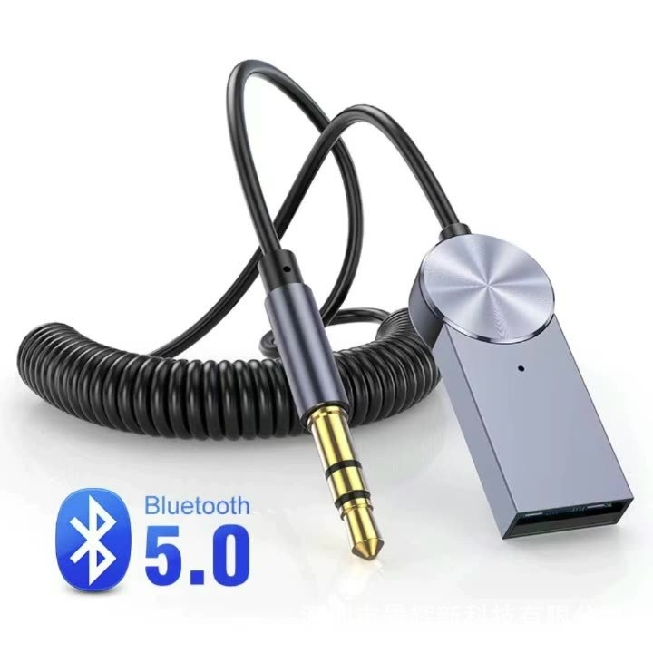 Автомобилен Bluetooth приемник с AUX 3,5 мм, Bluetooth 5.3, Plug-and-Play, обхват до 10 м, без външно захранване