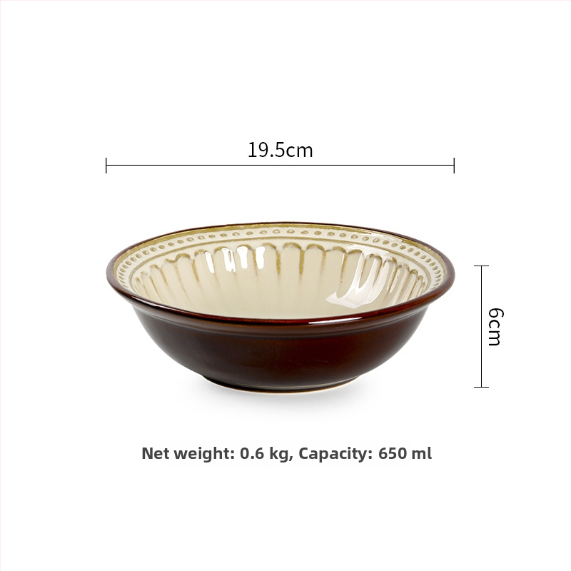 Чиния от порцелан, кръгла, модерен стил, микровълнова безопасна