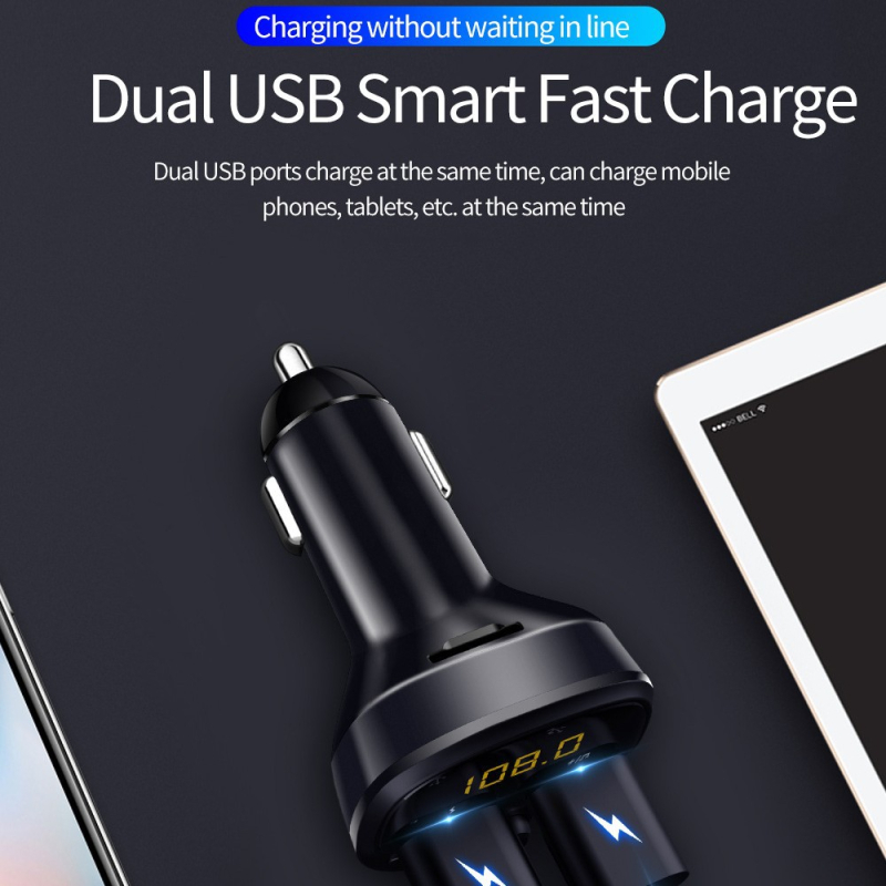 Automobilski Bluetooth prijemnik s MP3 reprodukcijom bez gubitka, FM transmiter, USB sučelje, napajanje iz upaljača 12–24V