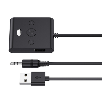 Автомобилен Bluetooth музикален приемник 3,5 мм AUX USB адаптер, Bluetooth 5.4, модел B61, Plug-and-Play с външно захранване