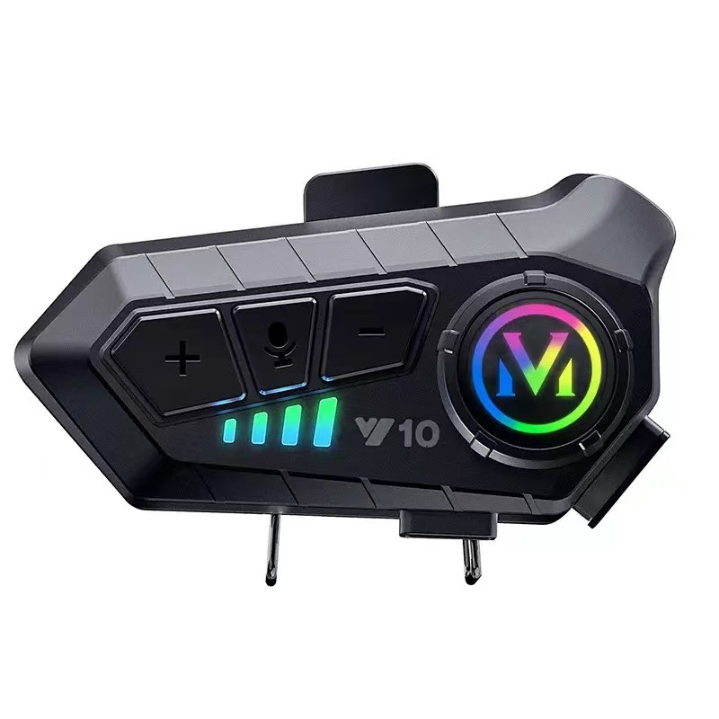 Y10 Bezdrôtový Bluetooth headset na prilbu s hlasovým ovládaním, dosah 15 m, IPX6 vodotesný, výdrž batérie viac než 8 hodín, Bluetooth 5.3