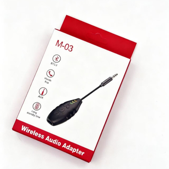 3-in-1 automobilių Bluetooth imtuvas ir siųstuvas su AUX garso adapteriu, Hands-Free skambučiai, Bluetooth 5.3, 5–12 V, 3,5 mm garso jungtis, 2,4 GHz