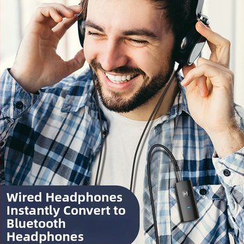 Bluetooth audio prijemnik s 3,5 mm sučeljem, kopča za ovratnik, Plug & Play, Bluetooth 5.0, domet 10 m