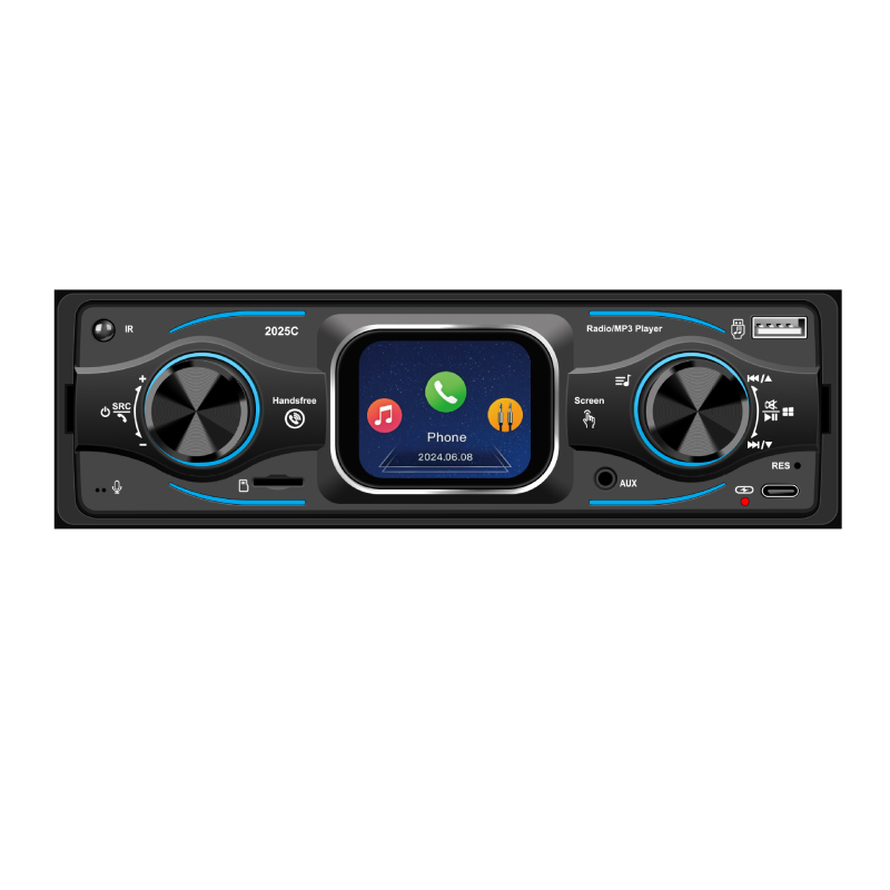 Auto MP3 player s 2,17-inčnim TFT HD dodirnim zaslonom, USB sučelje, 12V napajanje vozila, FM radio, model 2025c