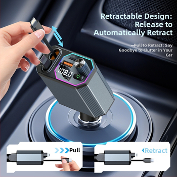 A28 digitálny displej auto nabíjačka USB 12-24V FM rádio