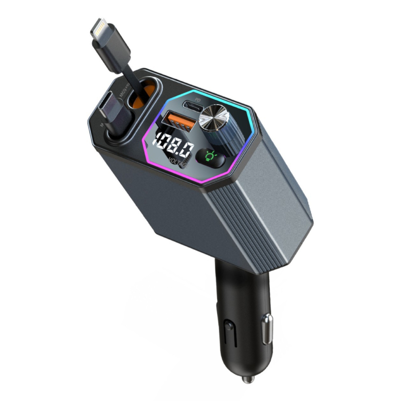 A28 digitálny displej auto nabíjačka USB 12-24V FM rádio