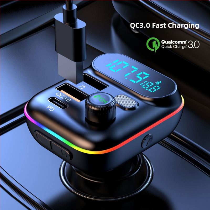 Automobilový MP3 prehrávač s FM vysielačom a Bluetoothom (Model T70; 12-24V; Monochromatický displej)