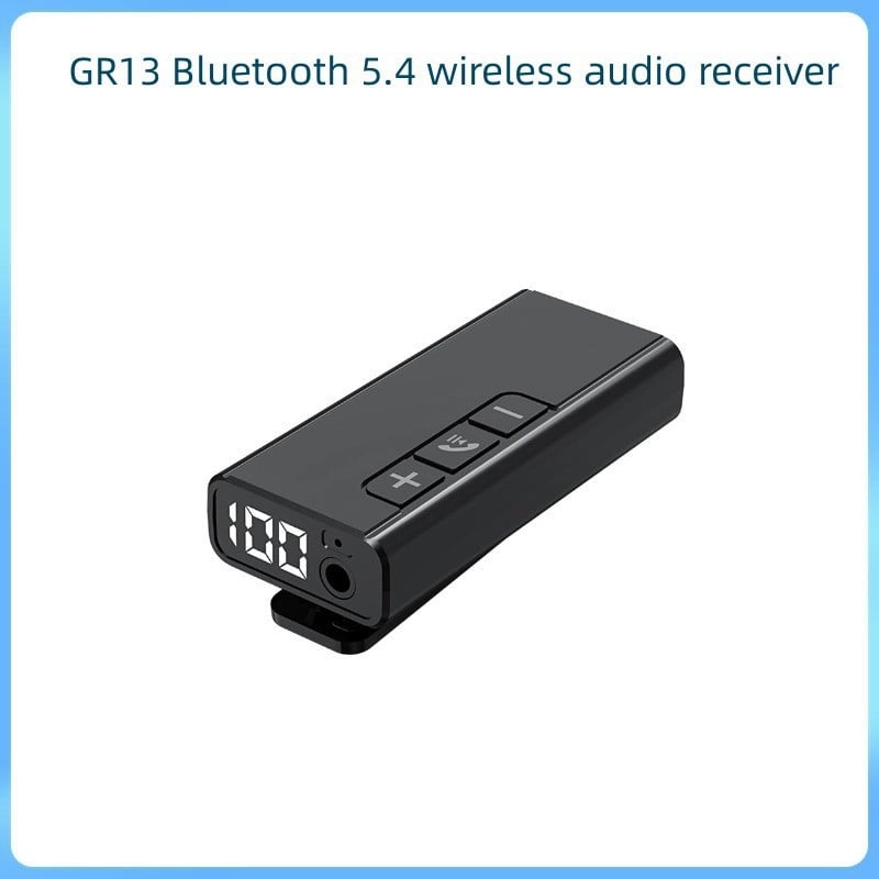 Automobilski Bluetooth prijemnik s digitalnim zaslonom – Hands-Free pozivi, 3,5 mm audio sučelje, Plug‑and‑Play, Bluetooth 5.4, domet 10 m