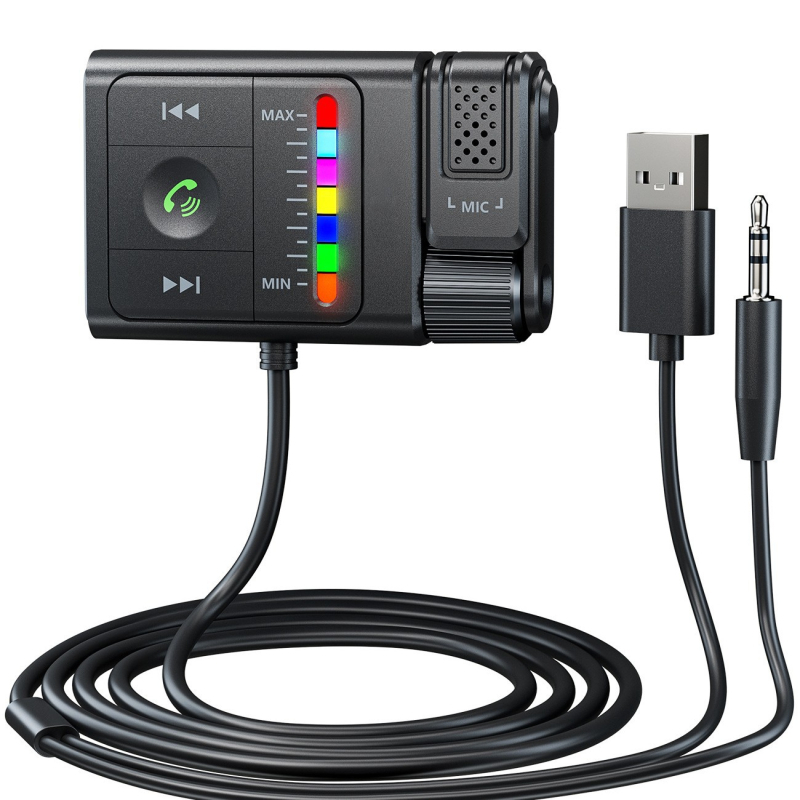 BT64 automobilni Bluetooth prijemnik s MP3 playerom, Hands-Free pozivi, 3,5 mm AUX, punjač, Bluetooth 5.4