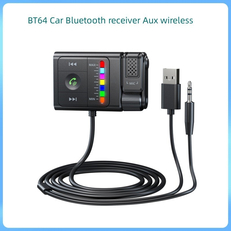 BT64 automobilni Bluetooth prijemnik s MP3 playerom, Hands-Free pozivi, 3,5 mm AUX, punjač, Bluetooth 5.4