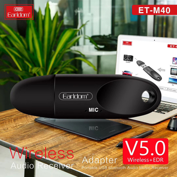 Earldom M40 Bluetooth prijemnik USB, Plug‑and‑Play za automobil, hands-free pozivi, Bluetooth 5.0, domet 10 m